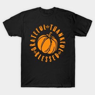 Grateful Thankful Blessed - Happy Fall Y'all Gift T-Shirt